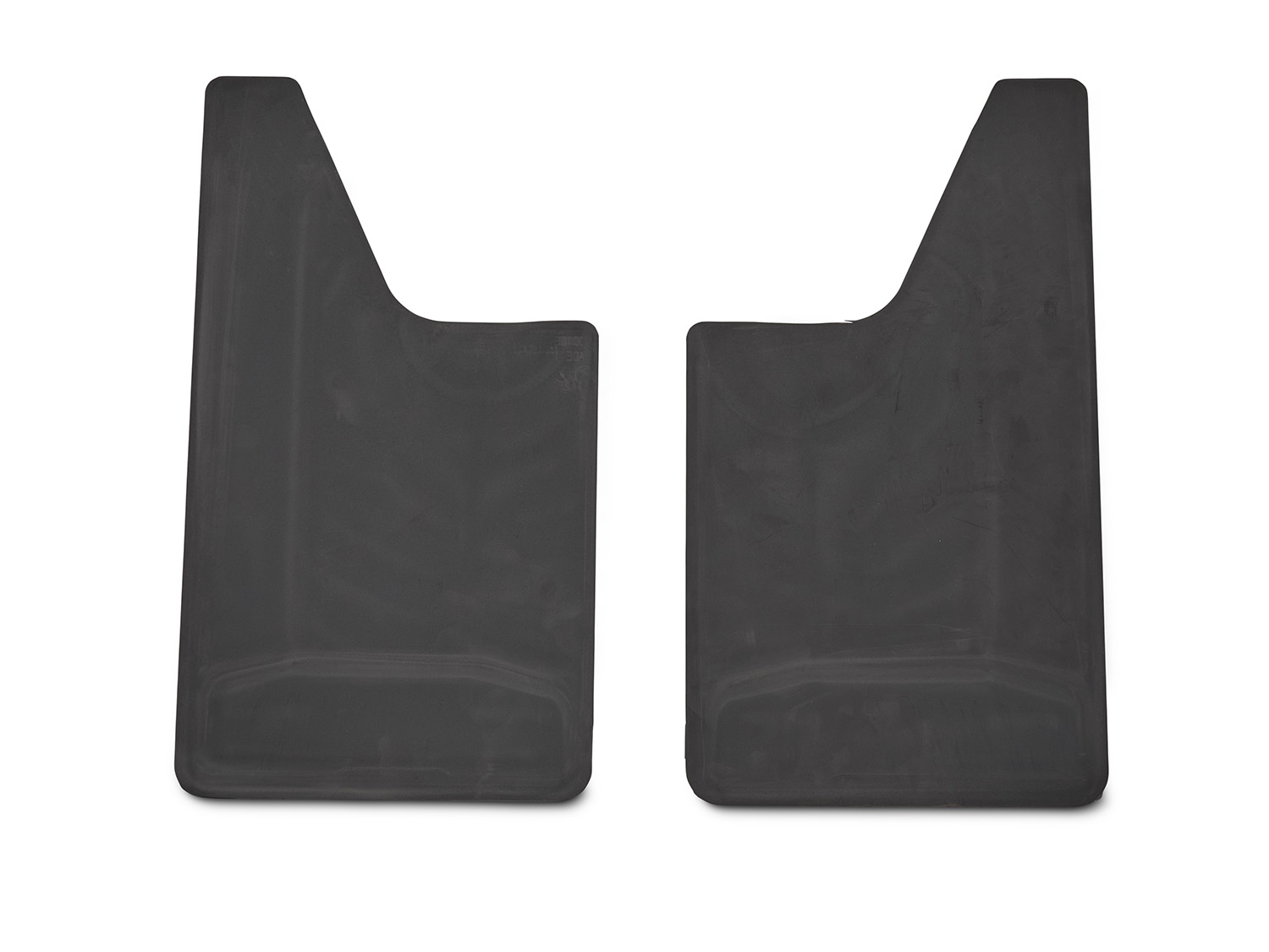 Premium Flat Black Splash Guards with Bright Accent, Rear Pair