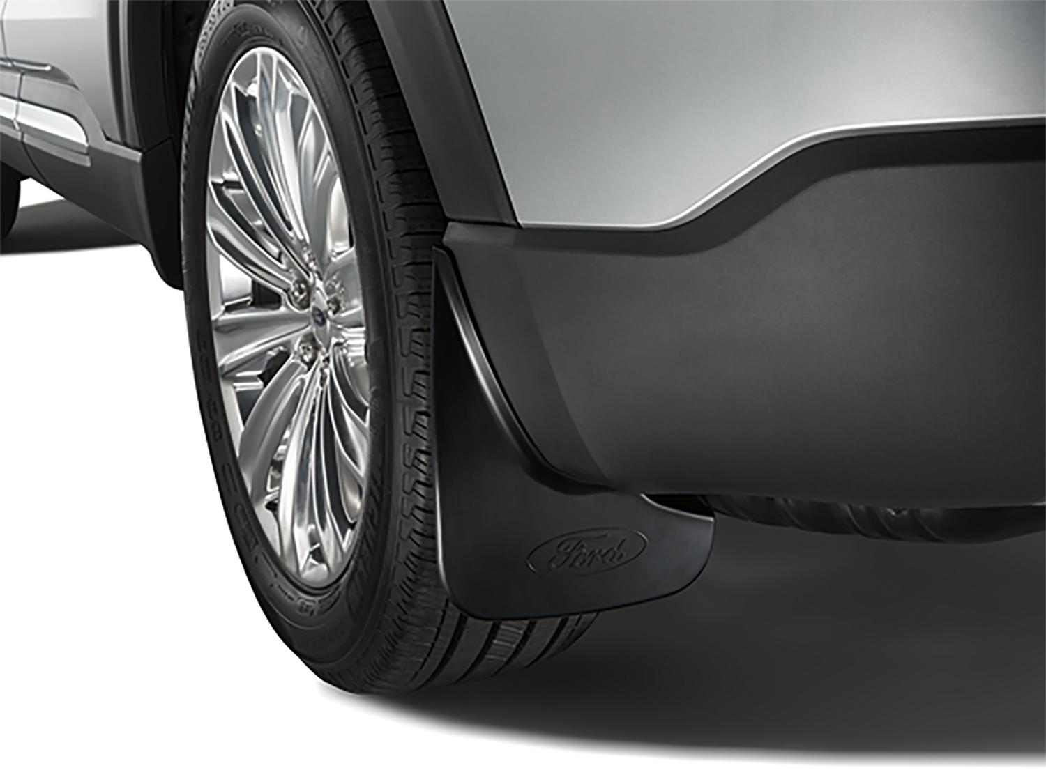 Image for Splash Guards - Molded, Black, Rear Only, 2-Piece Set, w/Ford Oval Logo from AccessoriesCanada