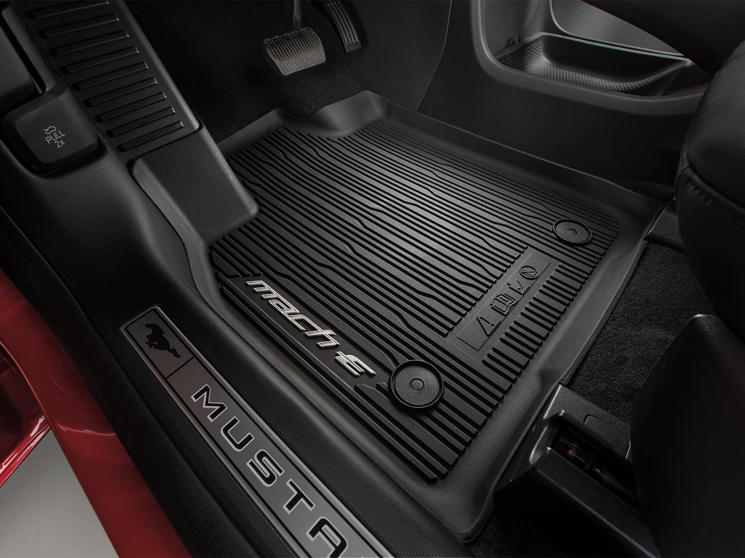 Image for Floor Liner - All-Weather Tray Style, 4-Piece, Black, With Pony Logo from AccessoriesCanada