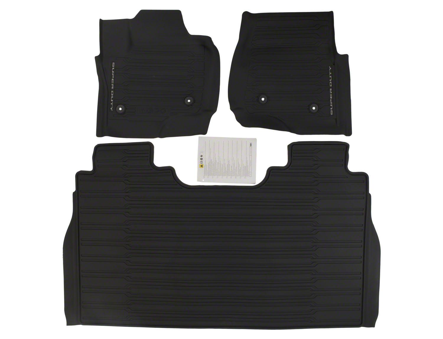 Genuine Ford 3-Piece Tray Style Floor Liners For 2021-2025 F-150 Raptor Crew Cab (Requires Storage Box) - ML3Z-1613300-BA