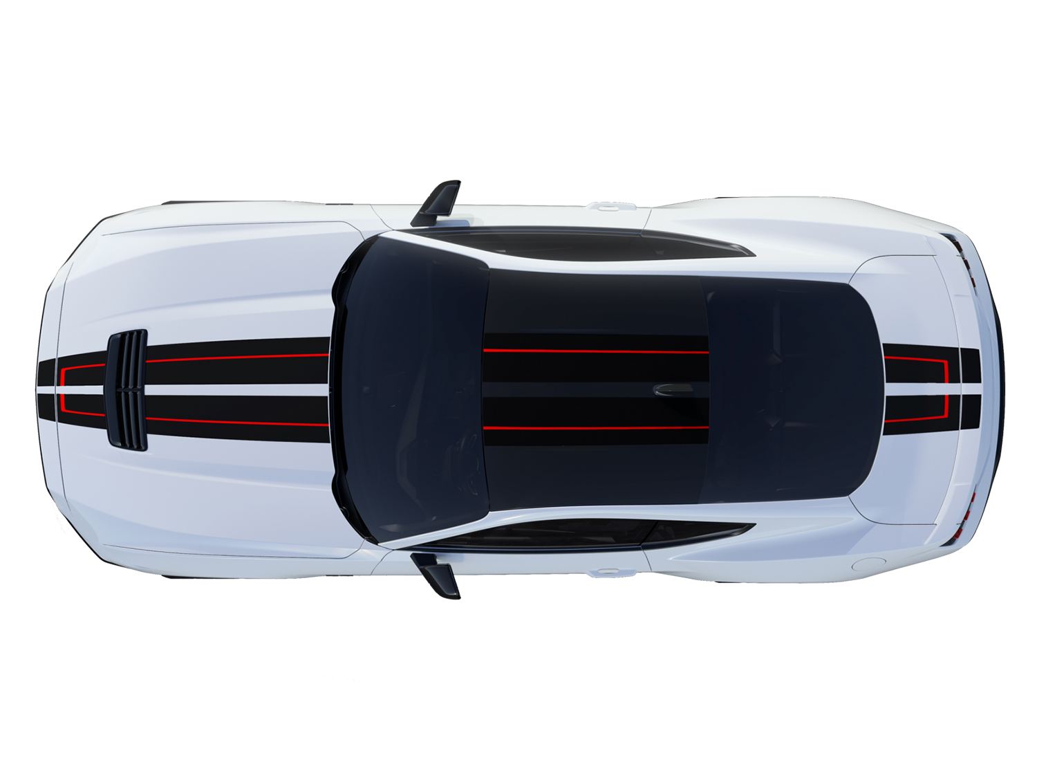 Image for Black/Red Over-the-Top Graphics for GT with Spoiler from AccessoriesCanada