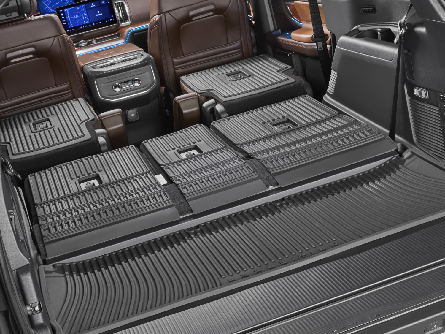 Image for Folding Cargo Area Protector with 2nd Row Captain's Chairs from AccessoriesCanada