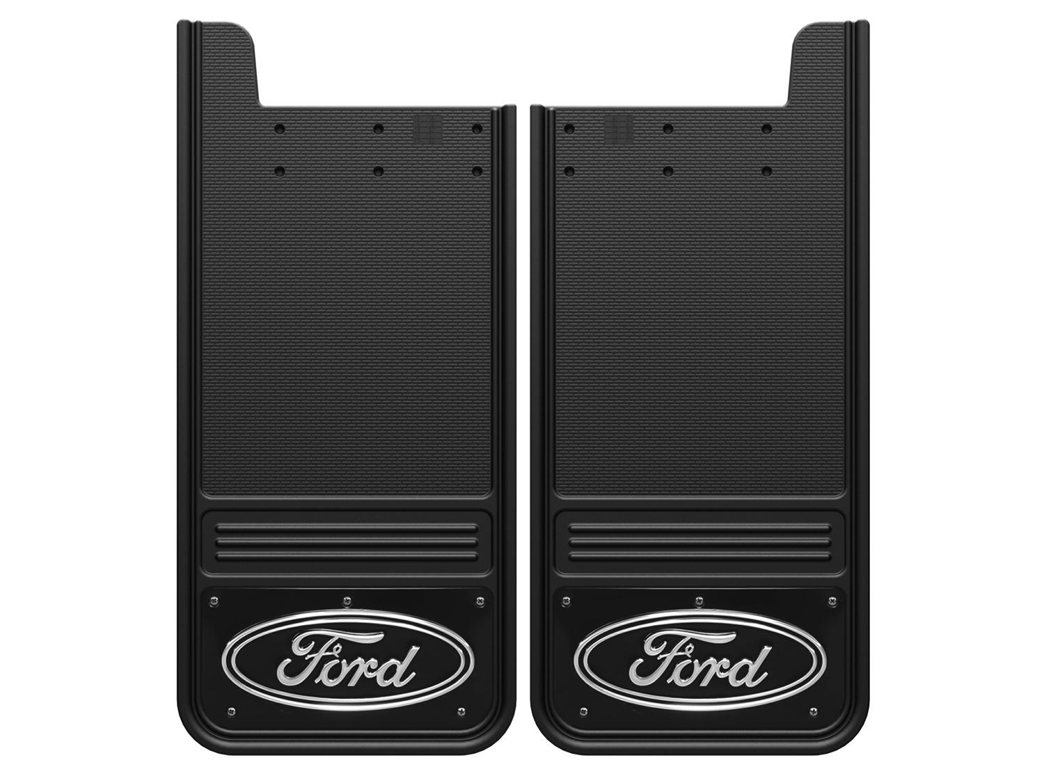 Image pour Pare-boue – Gatorback de Truck Hardware, paire arrière, logo ovale Ford noir à partir de AccessoriesCanada