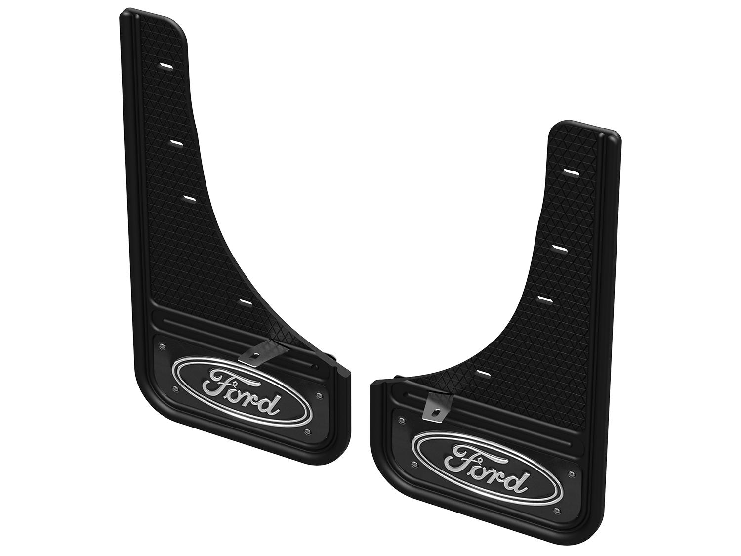 Image for Splash Guards - Gatorback, Rear Pair, with Black Ford Oval Logo from AccessoriesCanada