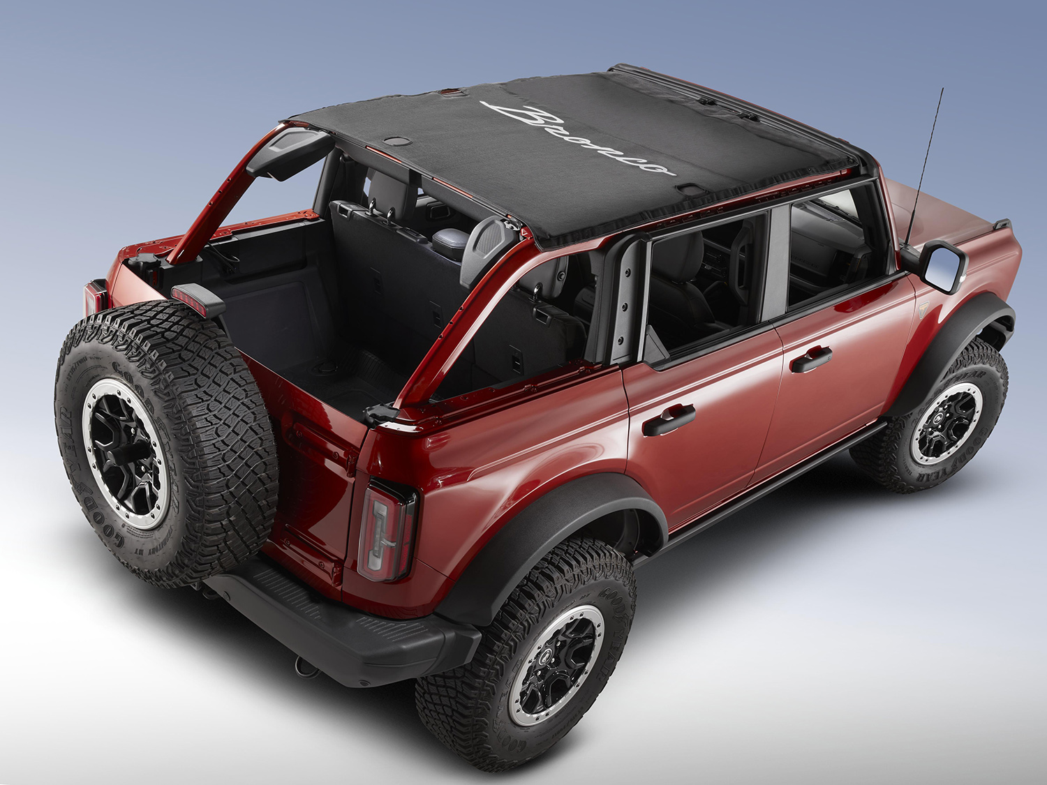 Image pour TOIT BIMINI, MONOGRAMME BRONCO, NOIR/GRIS CLAIR, QUATRE PORTES à partir de AccessoriesCanada
