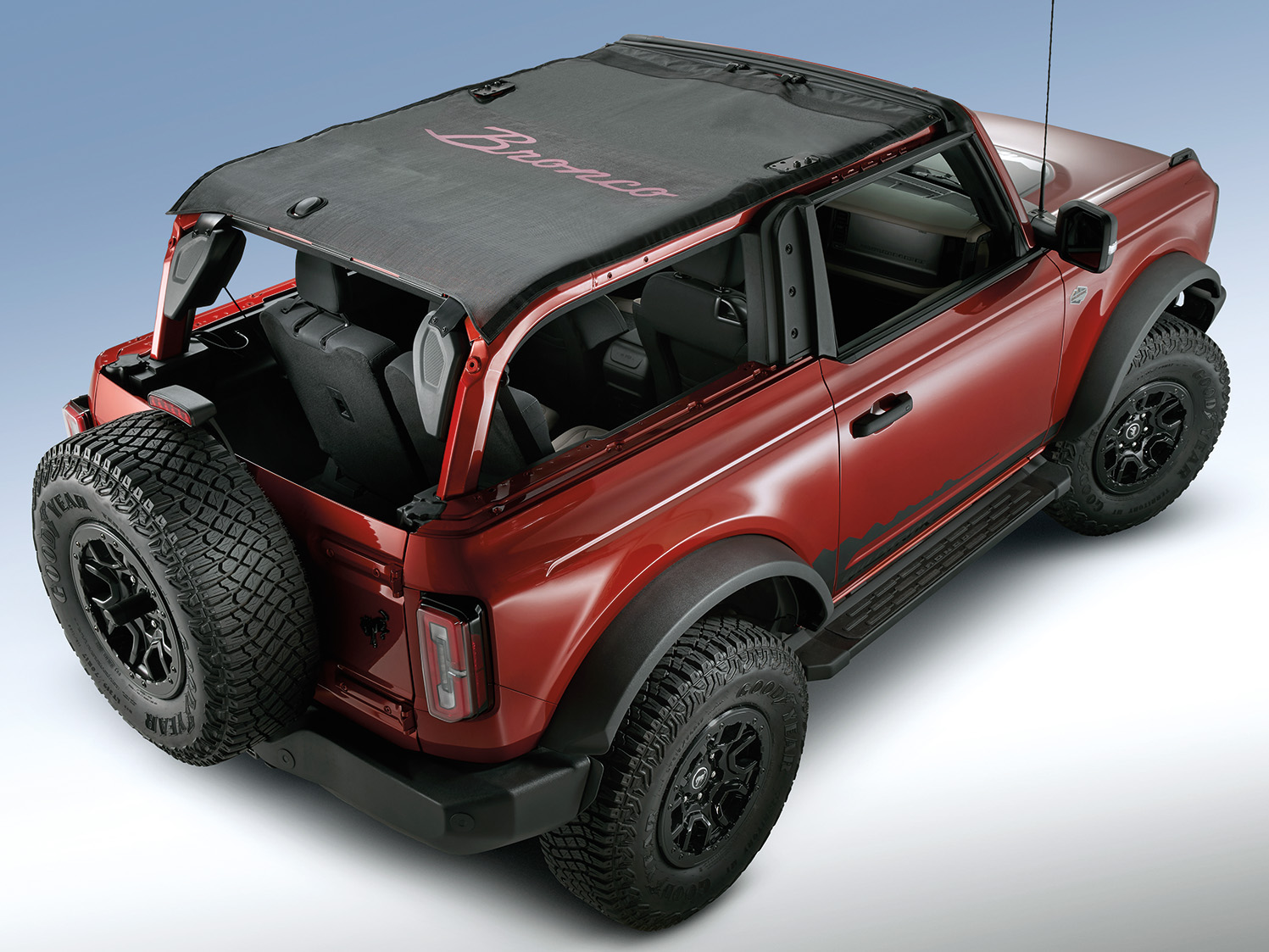 Image pour TOIT BIMINI, MONOGRAMME BRONCO, NOIR/ROSE, DEUX PORTES à partir de AccessoriesCanada