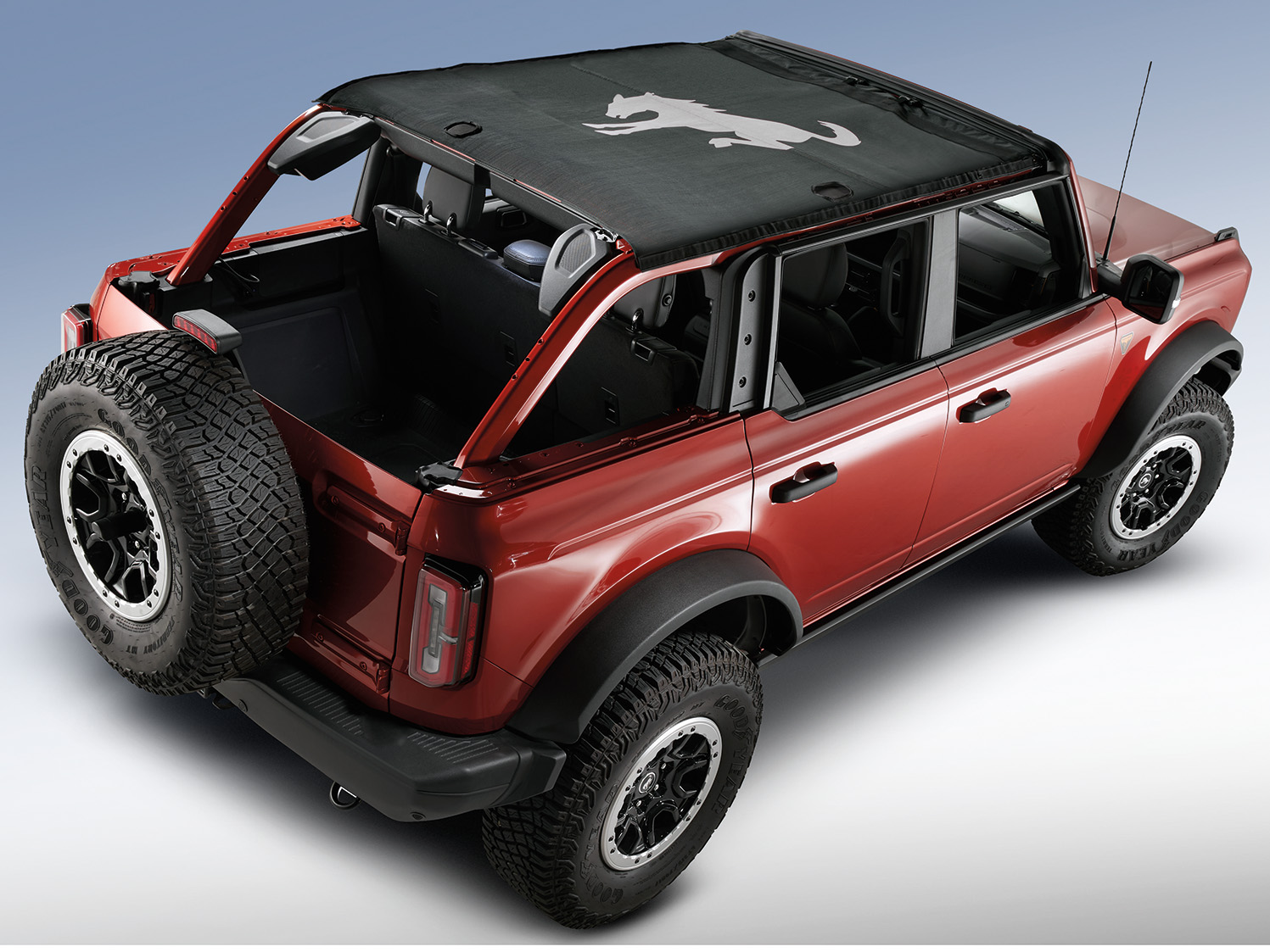 Image pour TOIT BIMINI, CHEVAL BRONCO, NOIR/GRIS CLAIR, QUATRE PORTES à partir de AccessoriesCanada