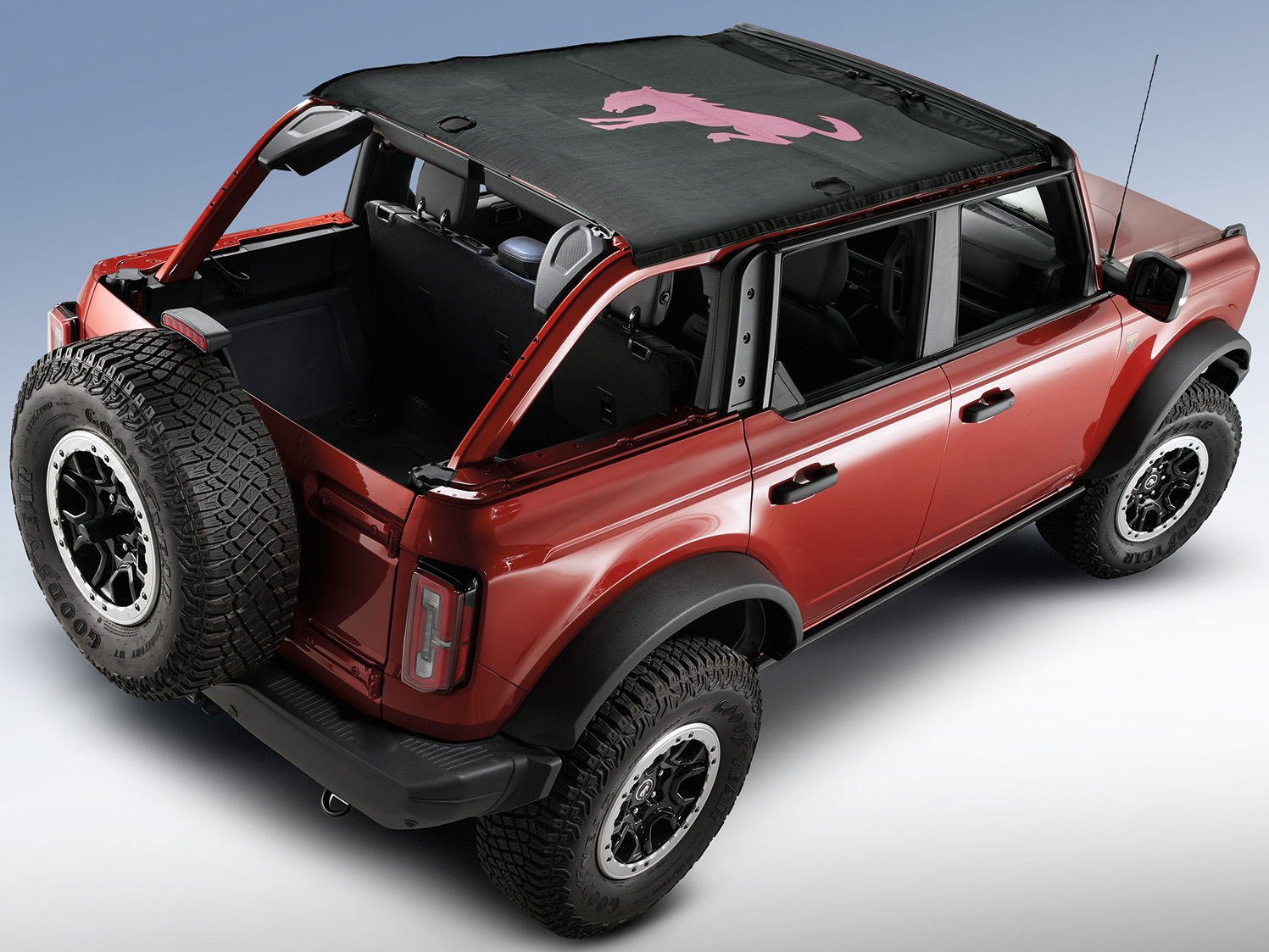 Image pour TOIT BIMINI, CHEVAL BRONCO, NOIR/ROSE, QUATRE PORTES à partir de AccessoriesCanada