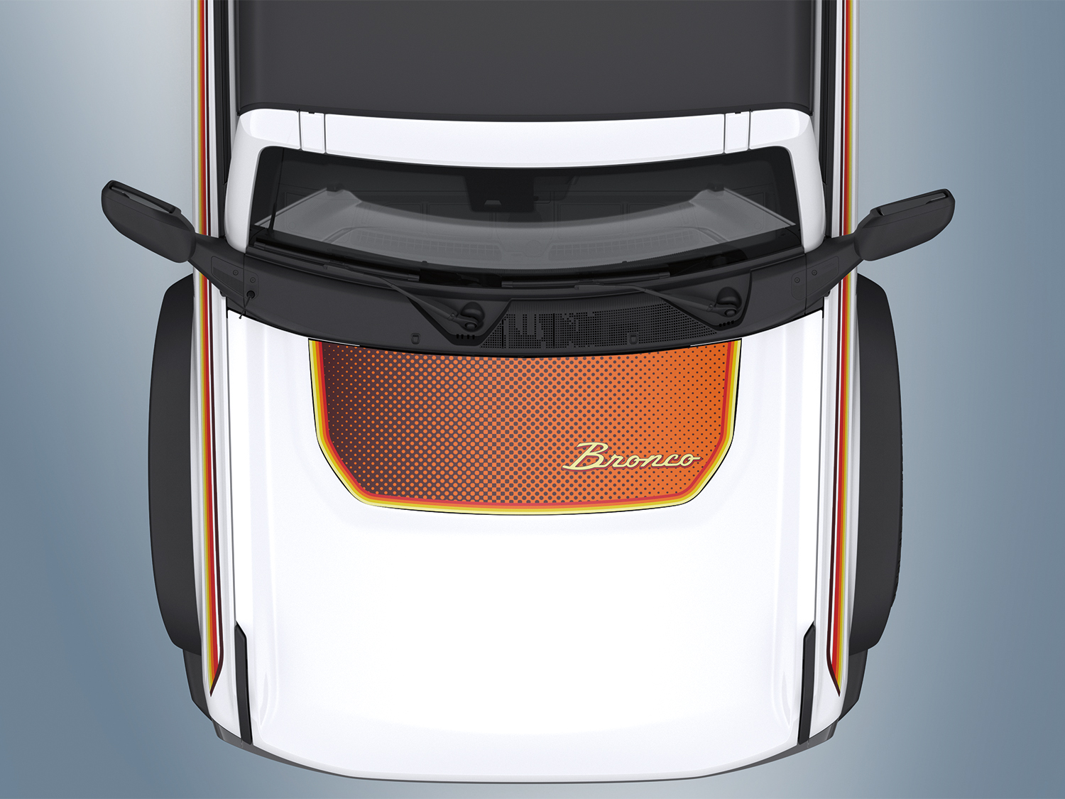 Image for Ford Custom Graphics - Hood Cowl/Stripes, Retro Design by Visco from AccessoriesCanada
