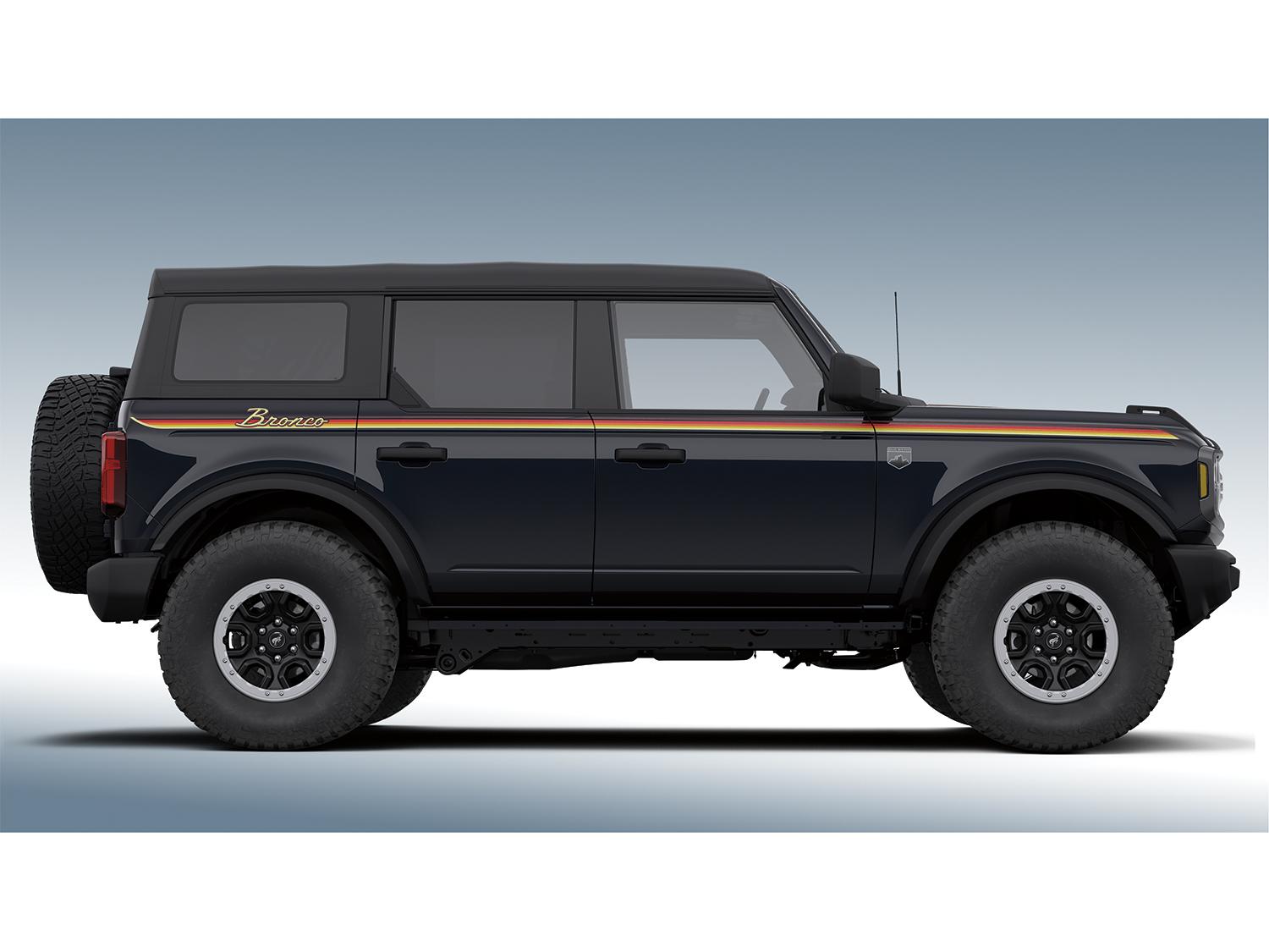 Bronco 2021-2025 Visco Hood Cowl/Stripes Retro Design