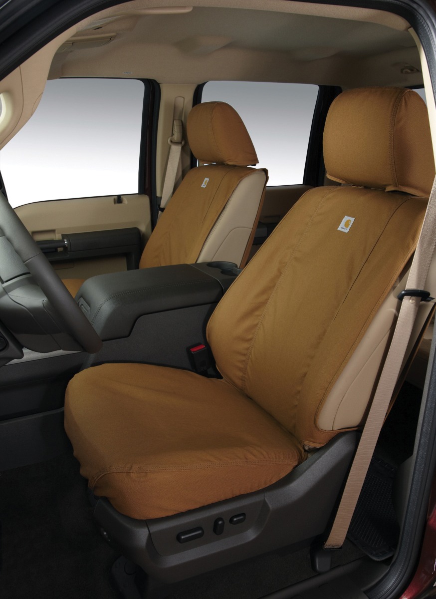 Image pour Garnitures de siège protectrices Carhartt Covercraft – Pour banquette avant 40/20/40, toutes les cabines, brun à partir de AccessoriesCanada