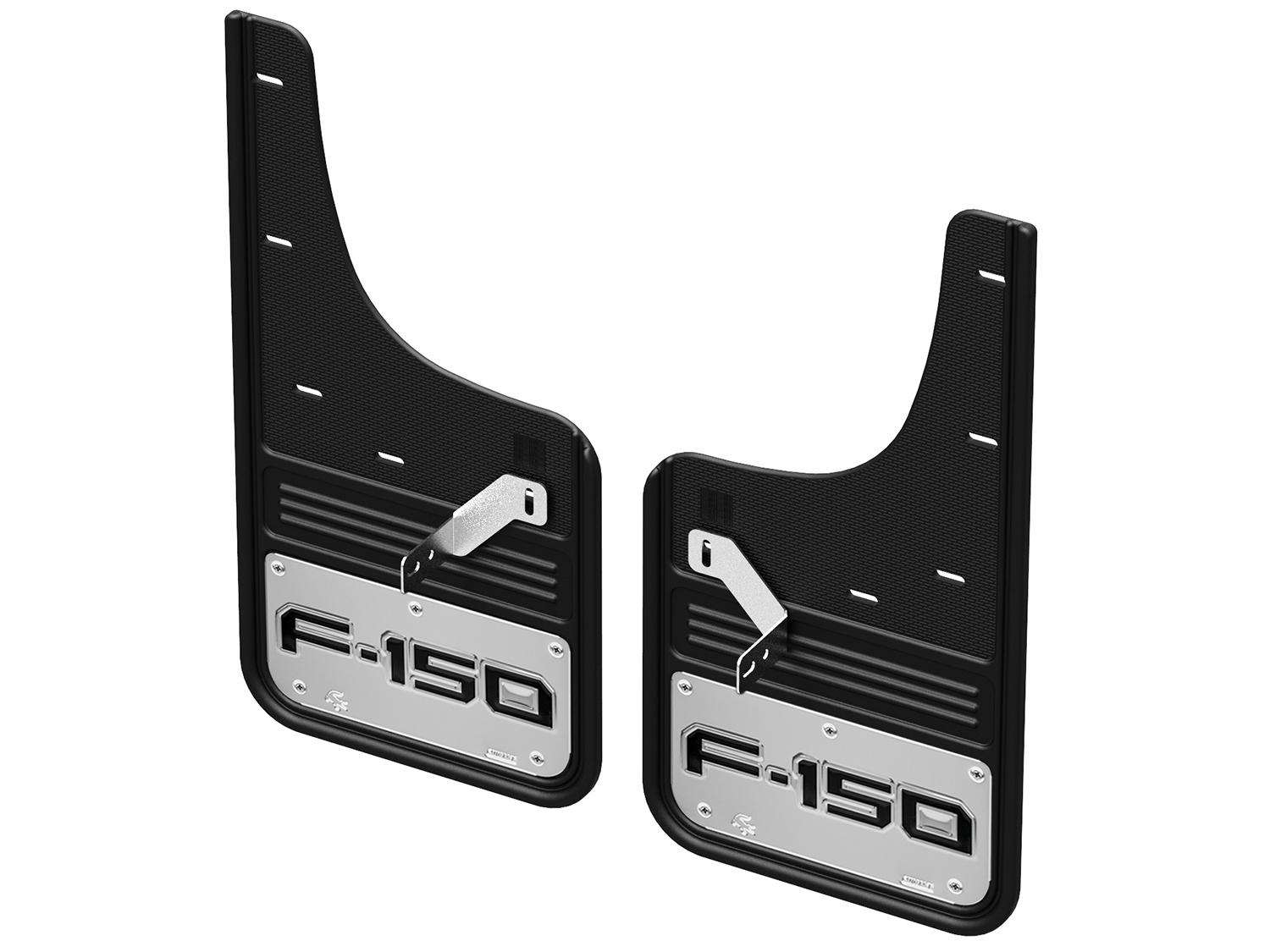 Image for Splash Guards - Gatorback, Front Pair, with F-150 on Chrome from AccessoriesCanada