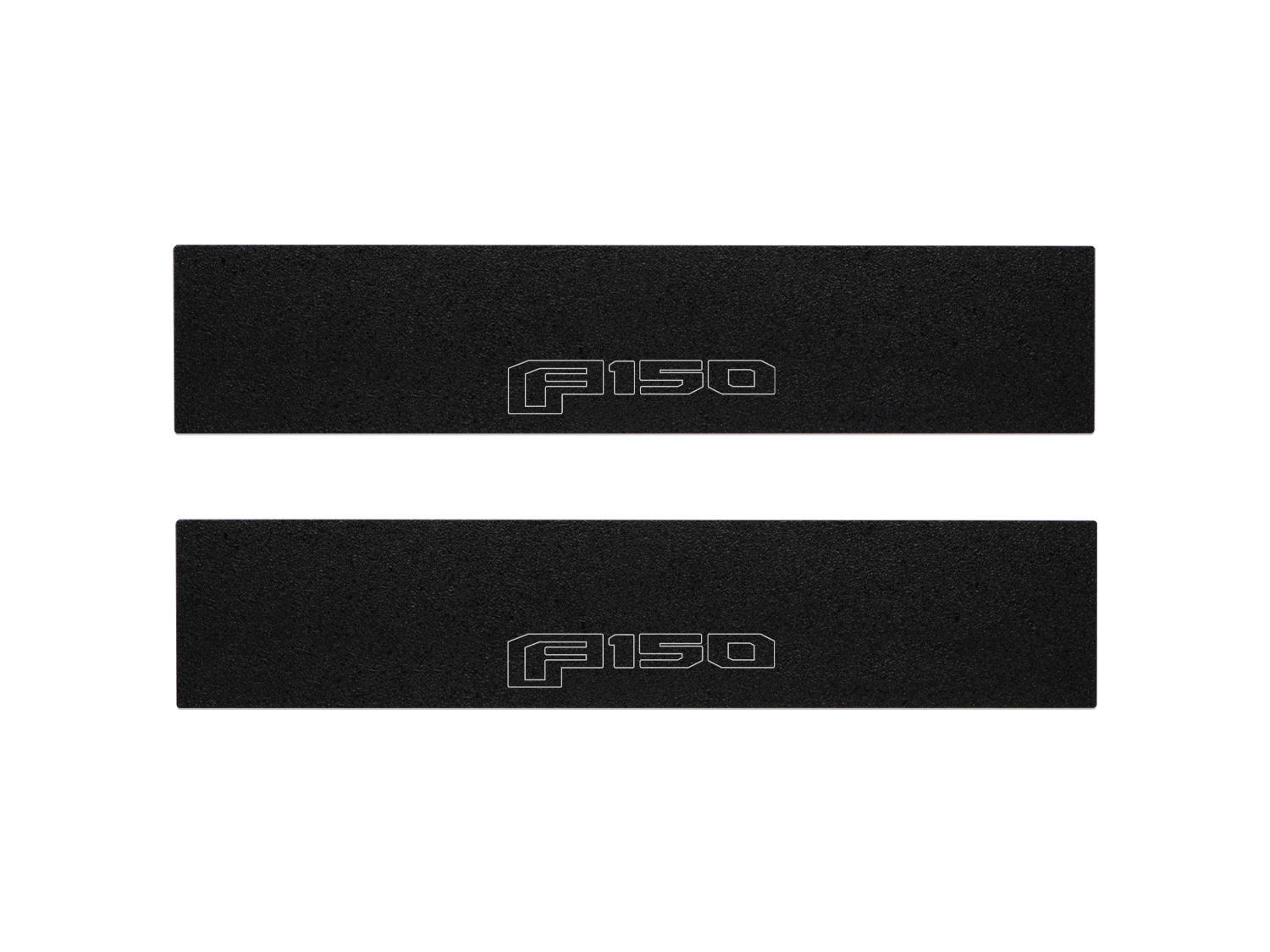 Image for Door Sill Plates by TufSkinz - Gray F-150 Letters on Textured Black Plate, for Regular Cab and SuperCab from AccessoriesCanada
