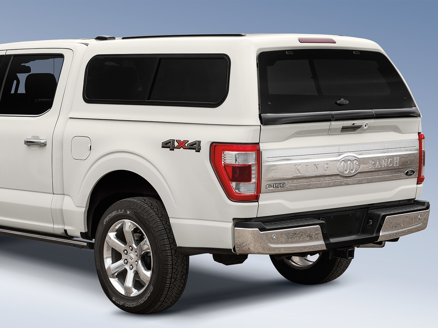 F-150 2021-2025 Leer Group Star White CabHigh Sport Bed Cap