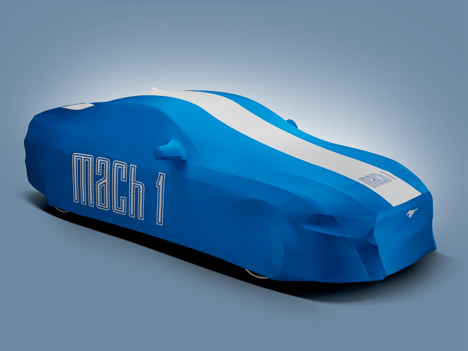 Image for Full Vehicle Cover - Blue with White Graphics, Mach 1, Low Wing from AccessoriesCanada