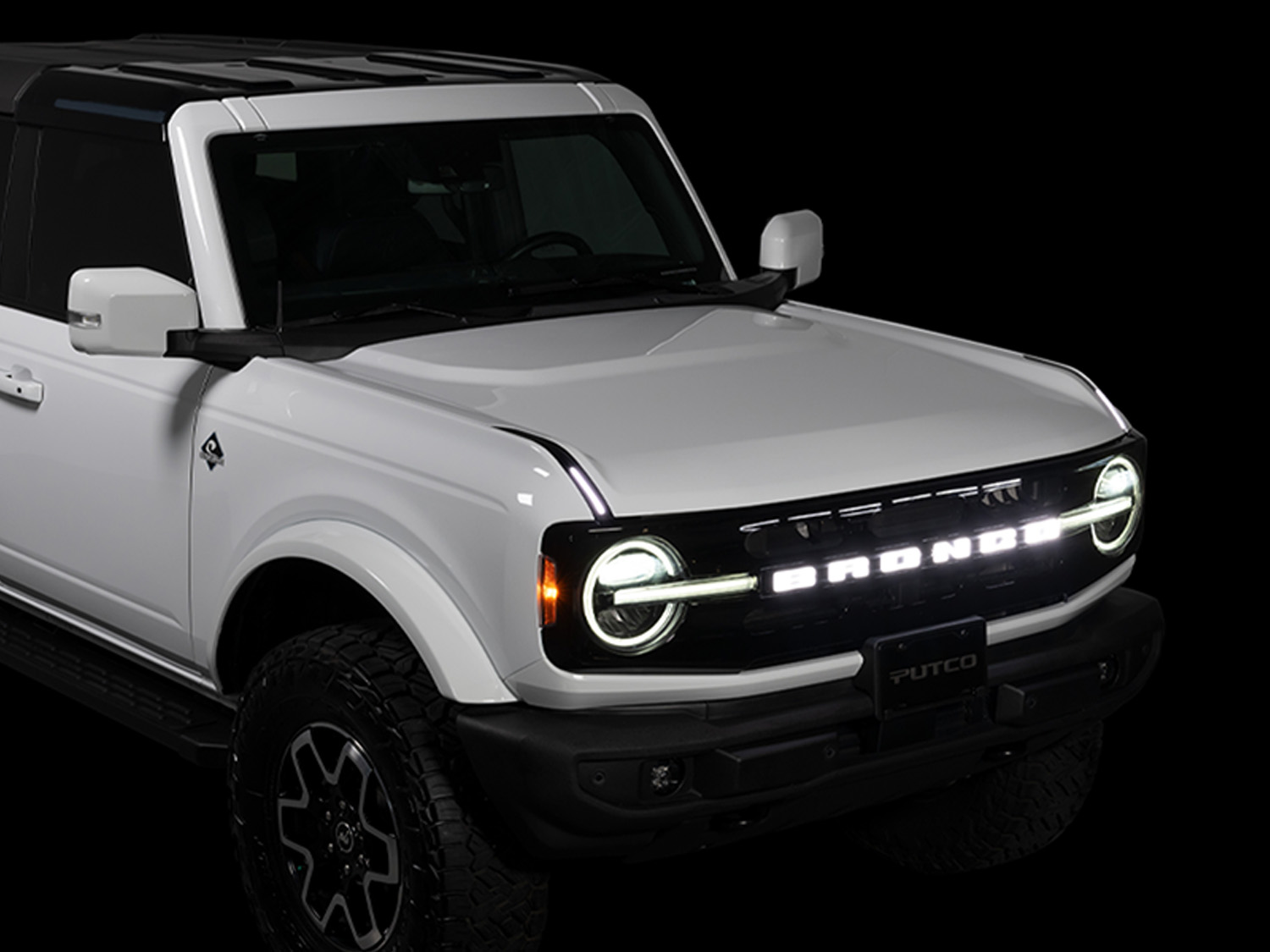 CCHand Emblem Bracket For TRX-4 Bronco Front Grill – Includes Metal Emblem (1/10 Scale Crawler)