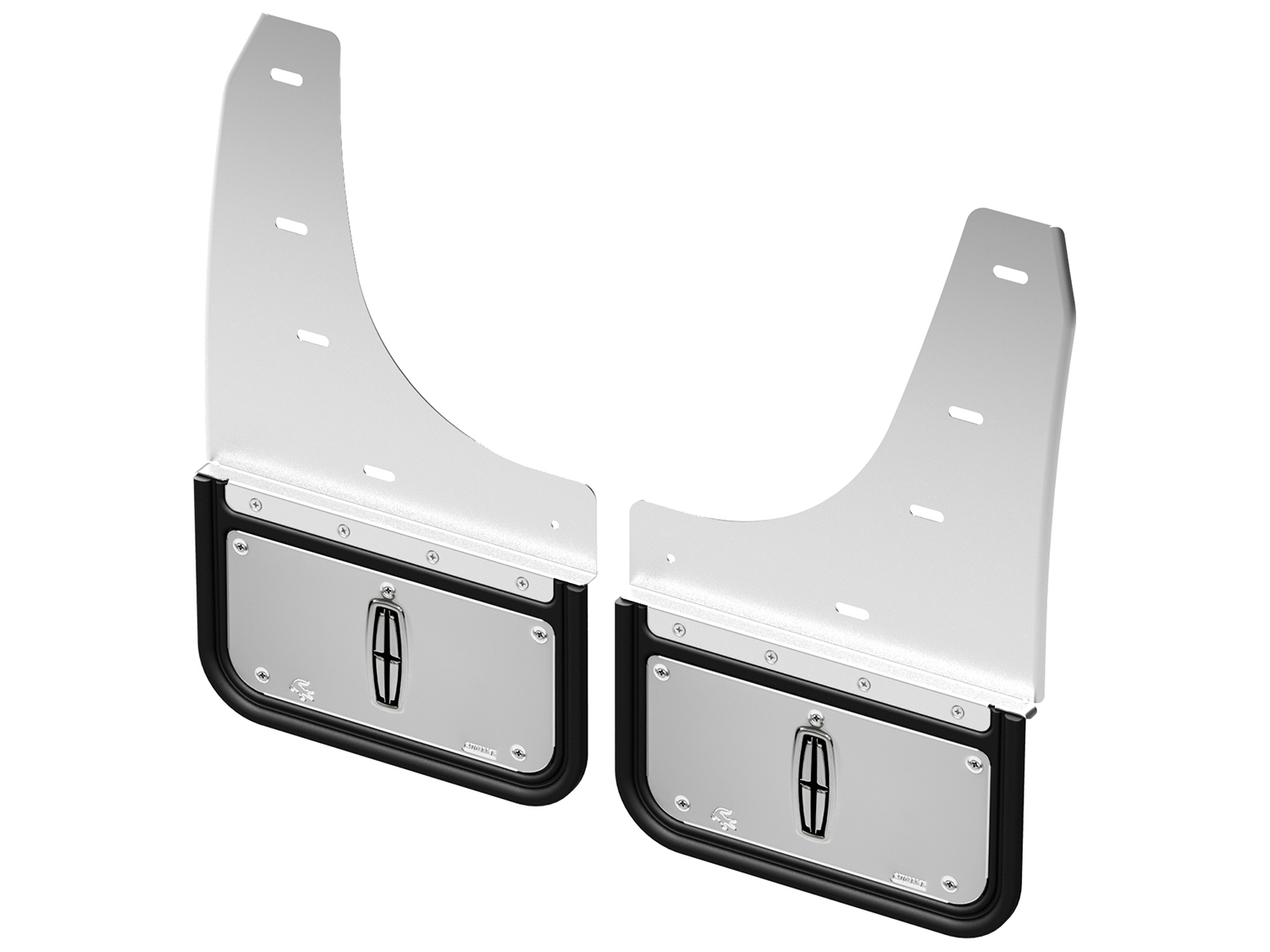 Image pour Pare-boue – Gatorback de Truck Hardware, paire arrière, plaque chromée avec logo Lincoln à partir de AccessoriesCanada
