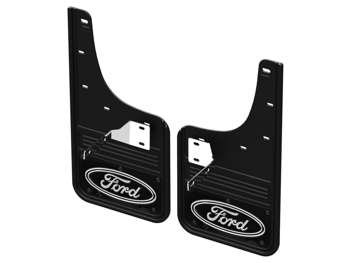Image pour Pare-boue Gatorback de marque Truck Hardware, paire avant, logo ovale Ford noir à partir de AccessoriesCanada