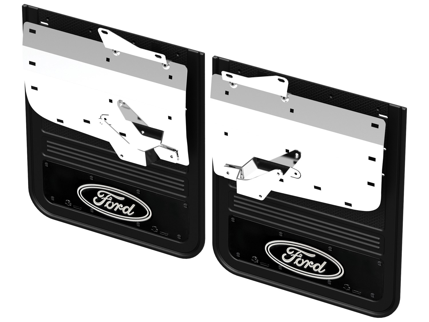 Image pour Pare-boue Gatorback de marque Truck Hardware, paire arrière, RARJ, logo ovale Ford noir sur fond noir à partir de AccessoriesCanada