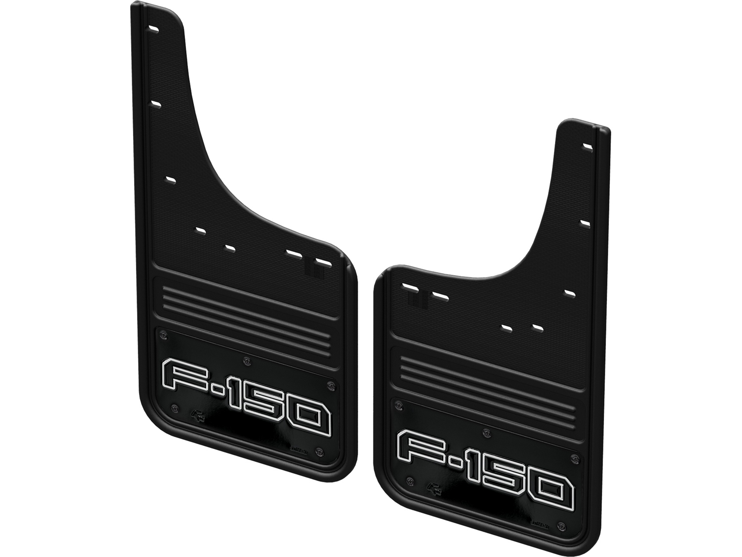 Image pour Pare-boue Gatorback de marque Truck Hardware, paire arrière, avec logo F-150 sur fond noir, pour F-150 Lightni à partir de AccessoriesCanada