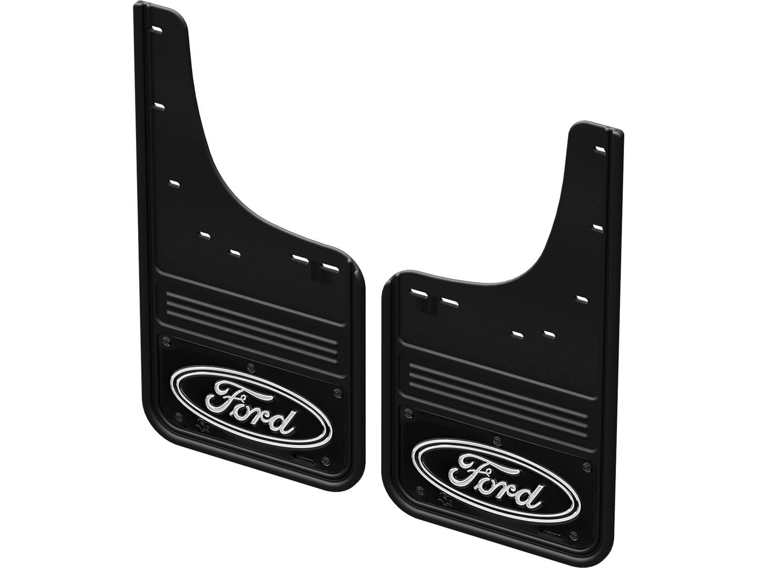 Image for Splash Guards - Gatorback by Truck Hardware, Rear Pair, with Black Ford Oval on Black, for Lightning from AccessoriesCanada