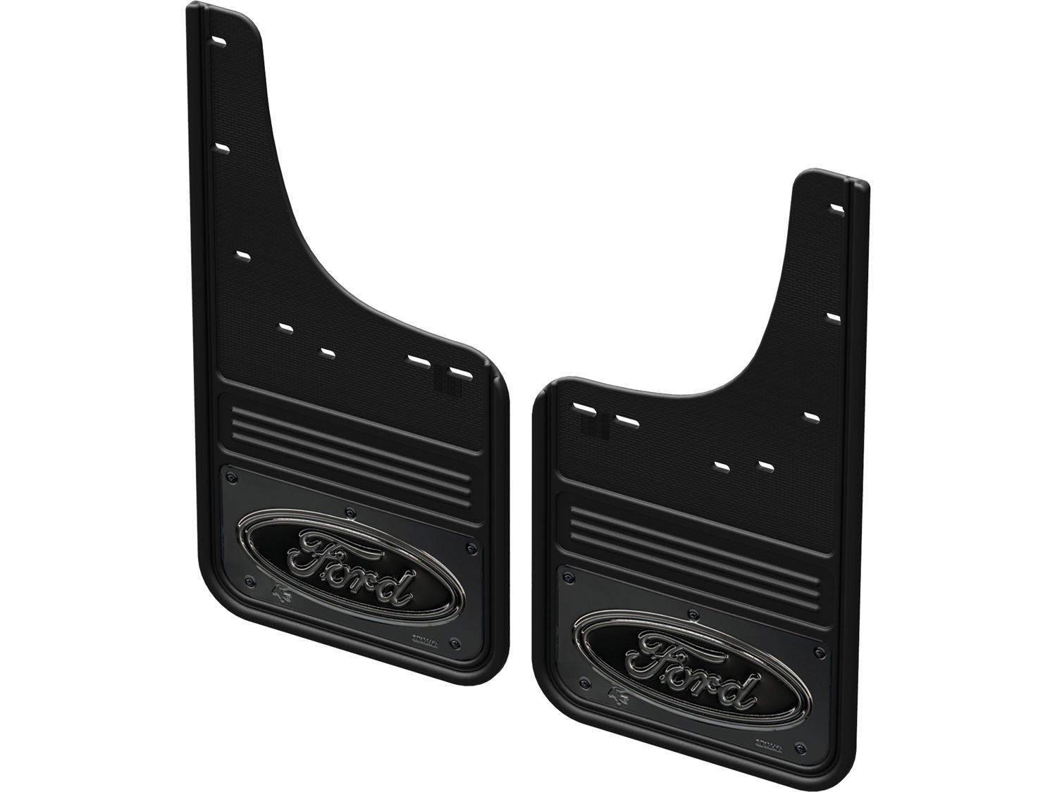 Image pour Pare-boue Gatorback de marque Truck Hardware, paire arrière, logo ovale Ford noir sur fond gris bronze, pour F à partir de AccessoriesCanada