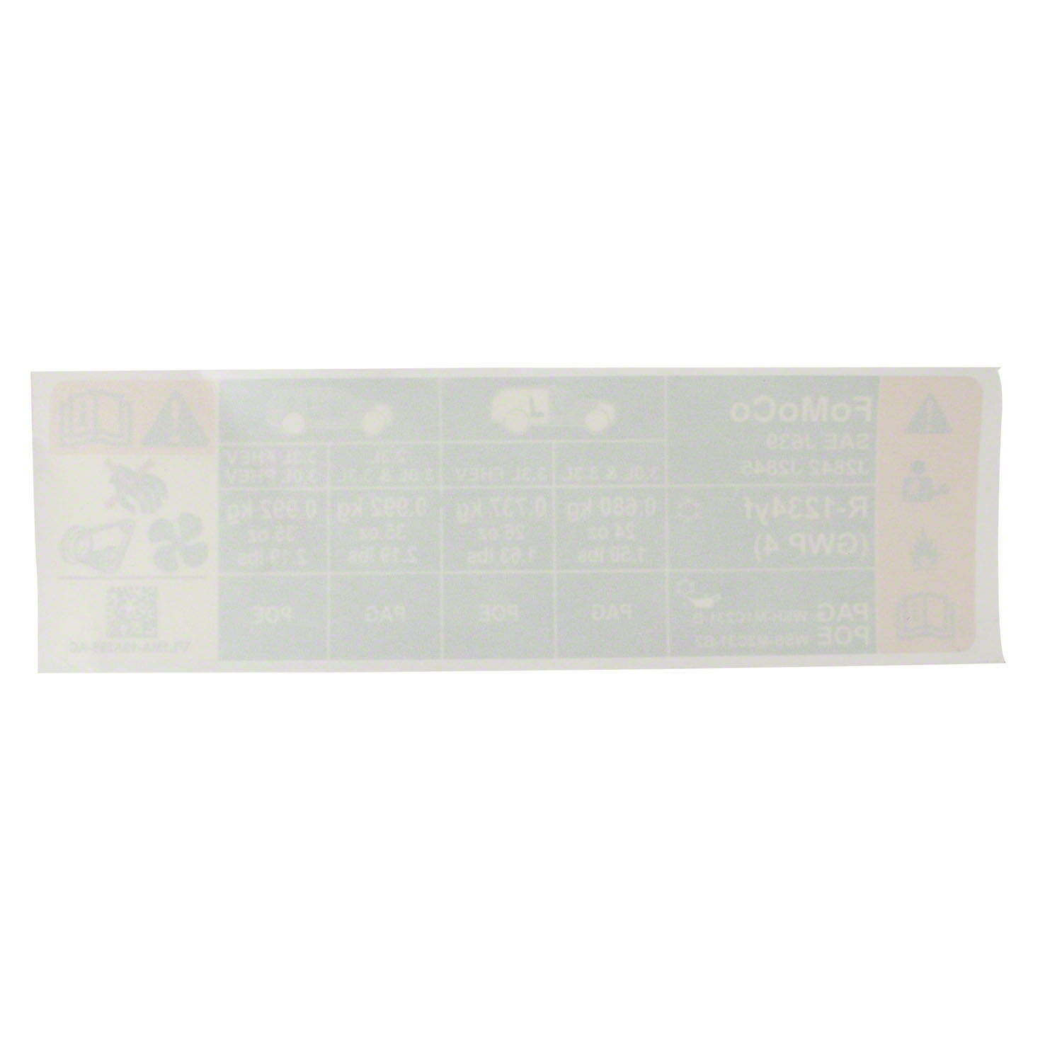 AIR CONDITIONING (A/C) System Information Label Decal | Parts | Ford.com