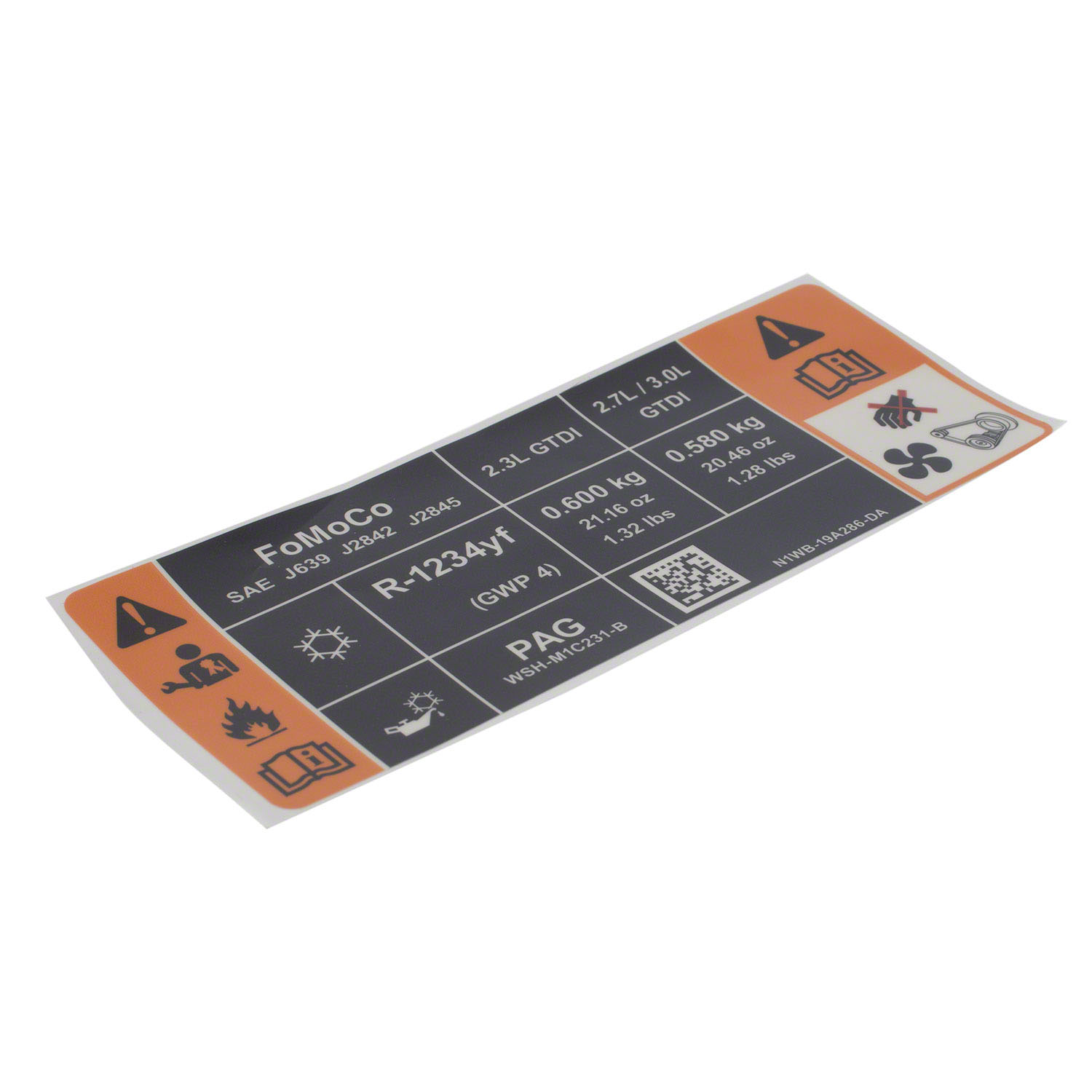 AIR CONDITIONING (A/C) AC Label System Information Decal | Parts | Ford.com