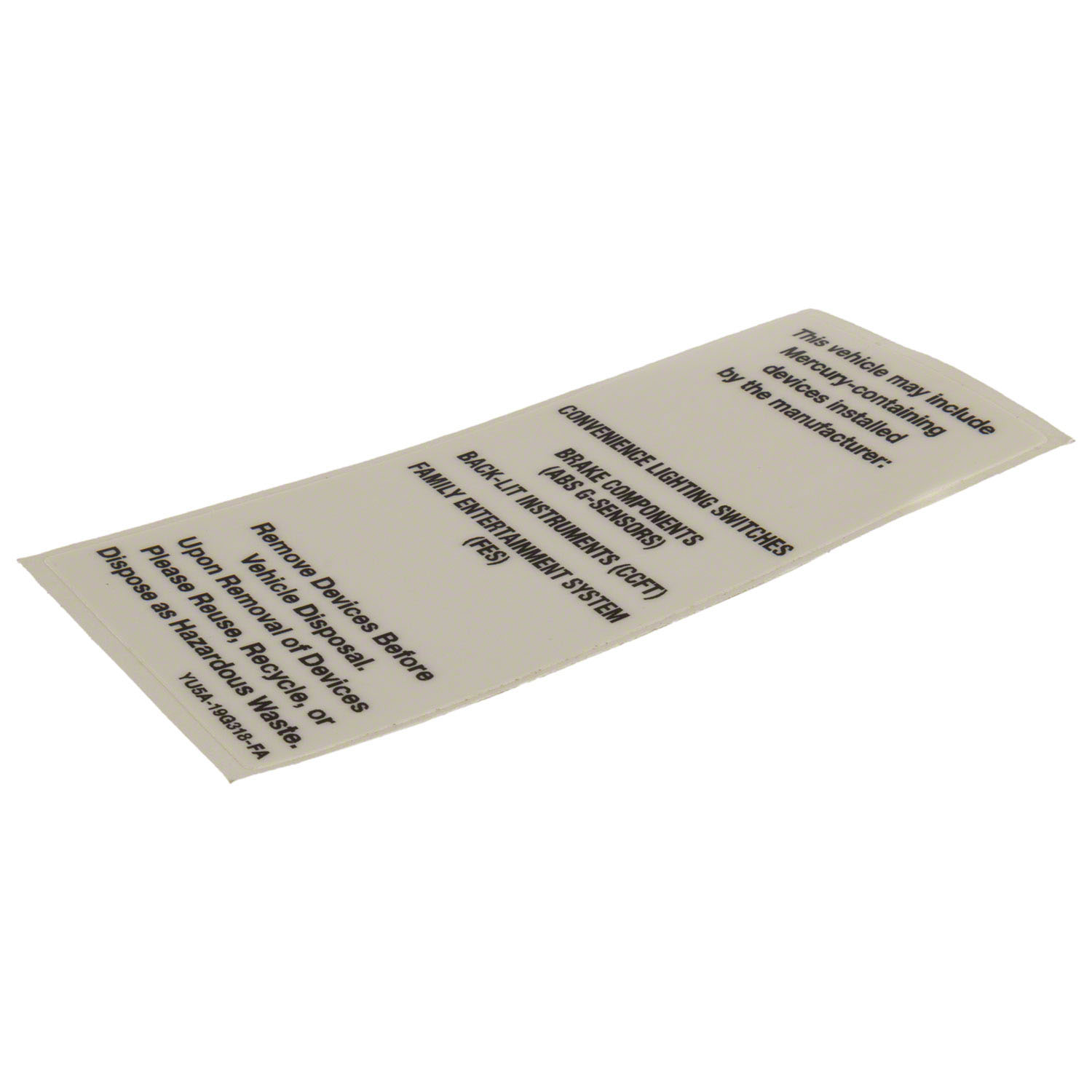 Engine Decal Information Sheet Sticker | Parts | Ford.com