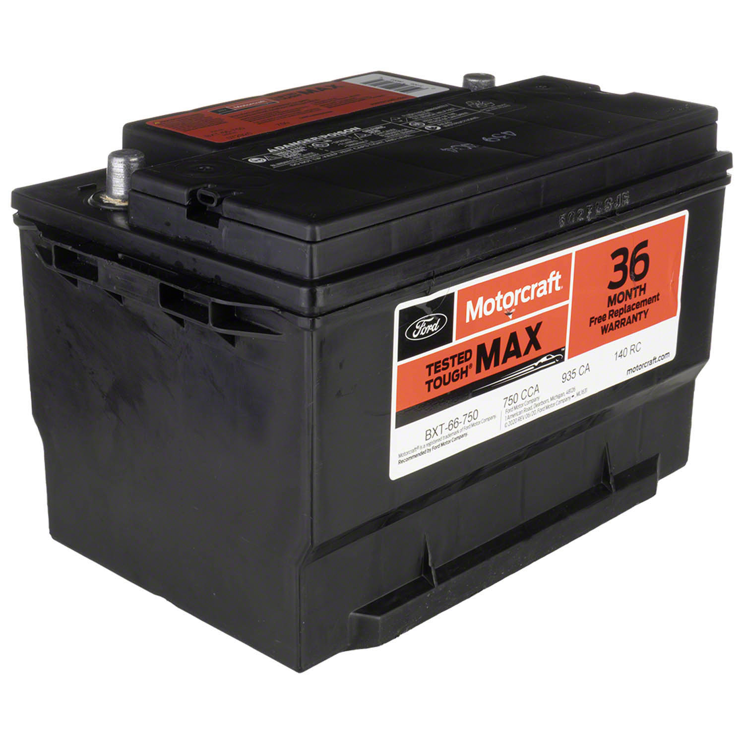 Motorcraft 750 CCA Group Size 66 Vehicle Battery BXT66750 | Parts ...
