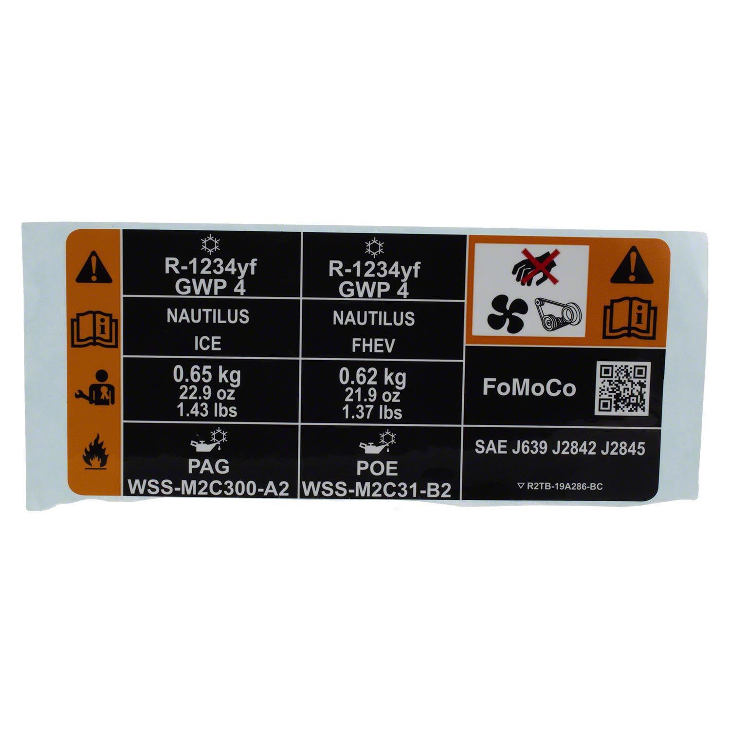 AIR CONDITIONING (A/C) AC Label System Information Decal | Parts | Ford.com