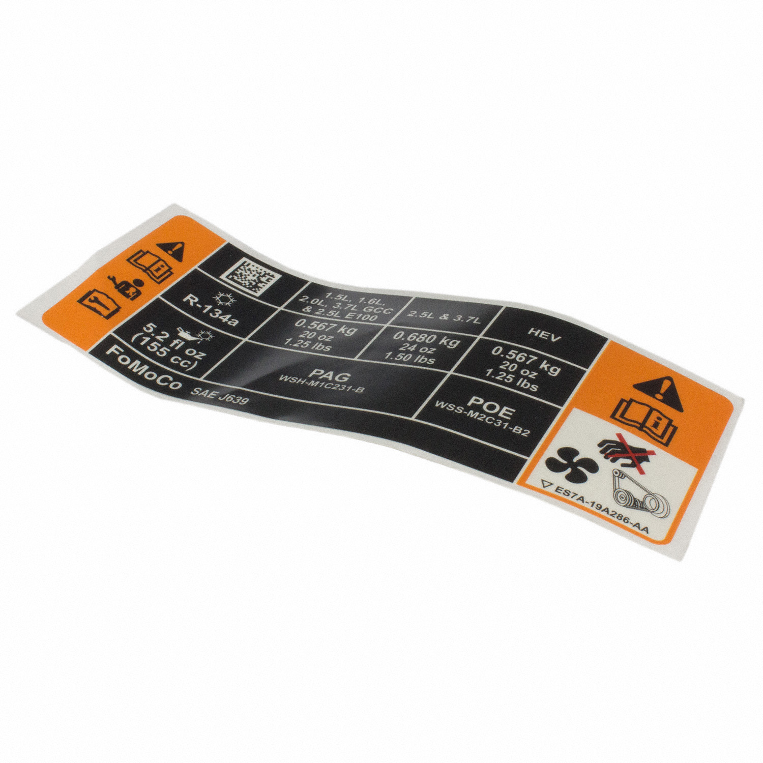 Engine Mapping Sticker Engine Decal Sticker | Parts | Ford.com