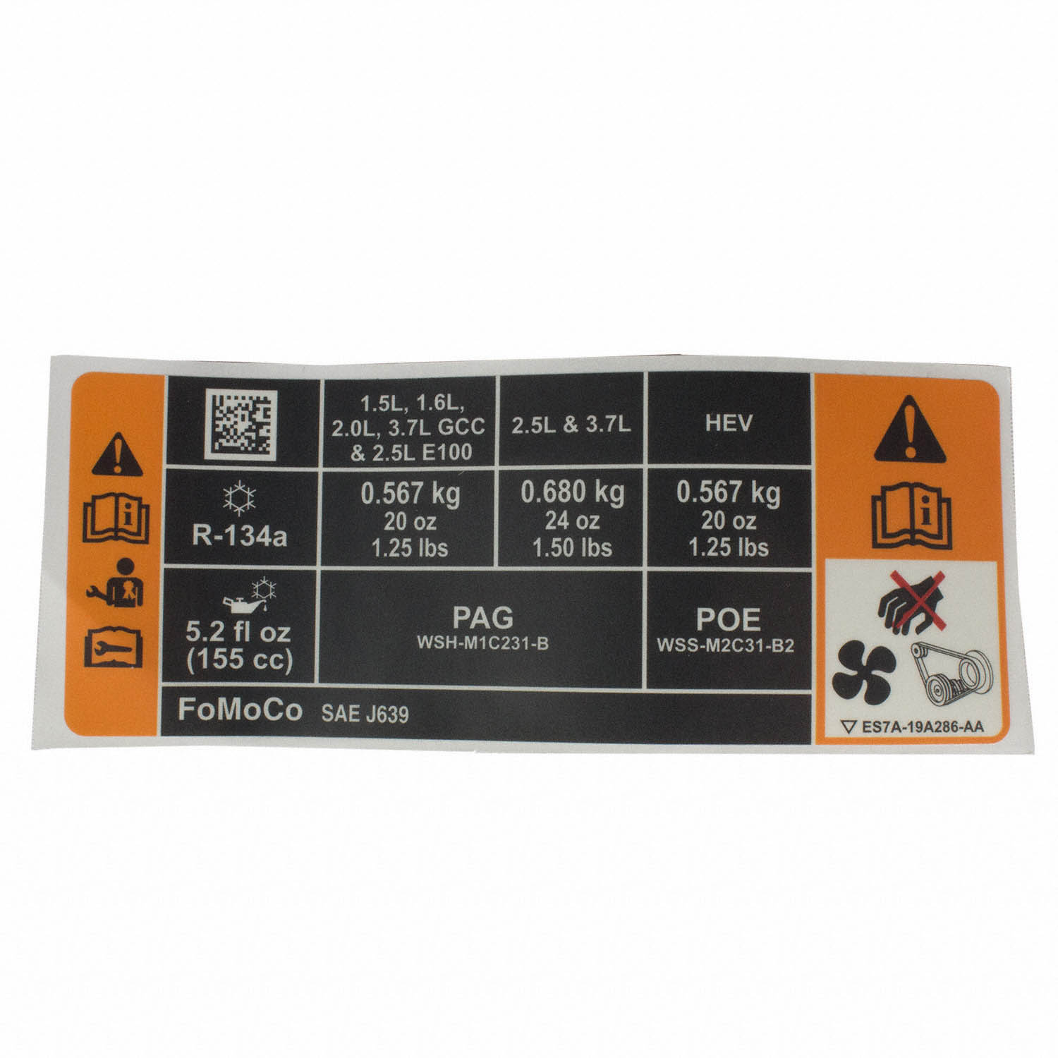 Engine Mapping Sticker Engine Decal Sticker | Parts | Ford.com